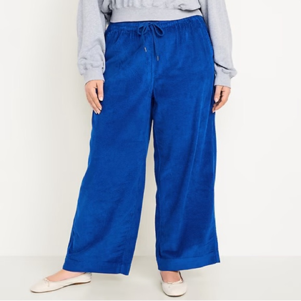 Old Navy High-Waisted Pull-On Corduroy Pants - Catalyst Blue - XXL